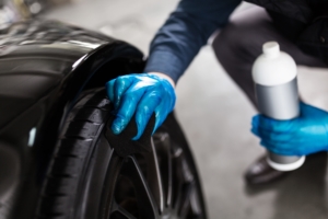 By maintaining their tires through good tyre care, this car owner is extending the life of their car’s wheels.